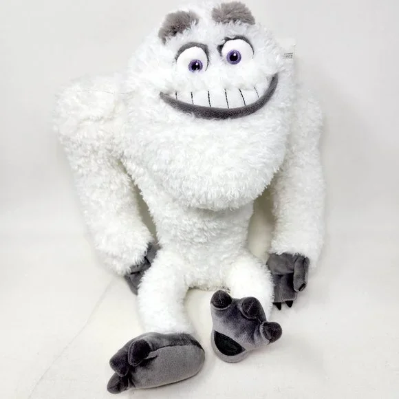 Disney Store Pixar YETI Abominable Snowman Monsters Inc White 18” Plush  Large